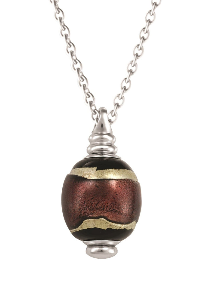 Cara Keepsakes Murano Glass Pendant Urns Olive Murano Glass Pendant Urn - 'Gilded Dreams'