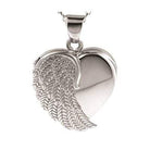 Cara Keepsakes Silver Pendant Urns Angel Wing Pendant Urn