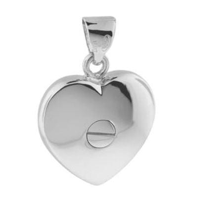 Cara Keepsakes Silver Locket Urns Silver Filigree Heart Locket Urn back view