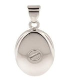 Cara Keepsakes Silver Locket Urns 'Wildflower' Locket Urn back view
