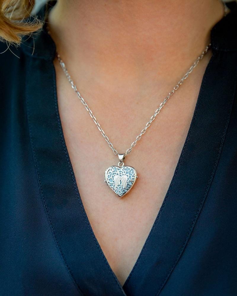 Loved Remembered 'Angel Heart' Silver Locket Urn