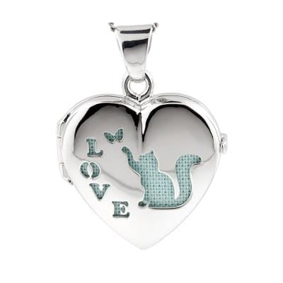 Loved Remembered Cat Locket Urn