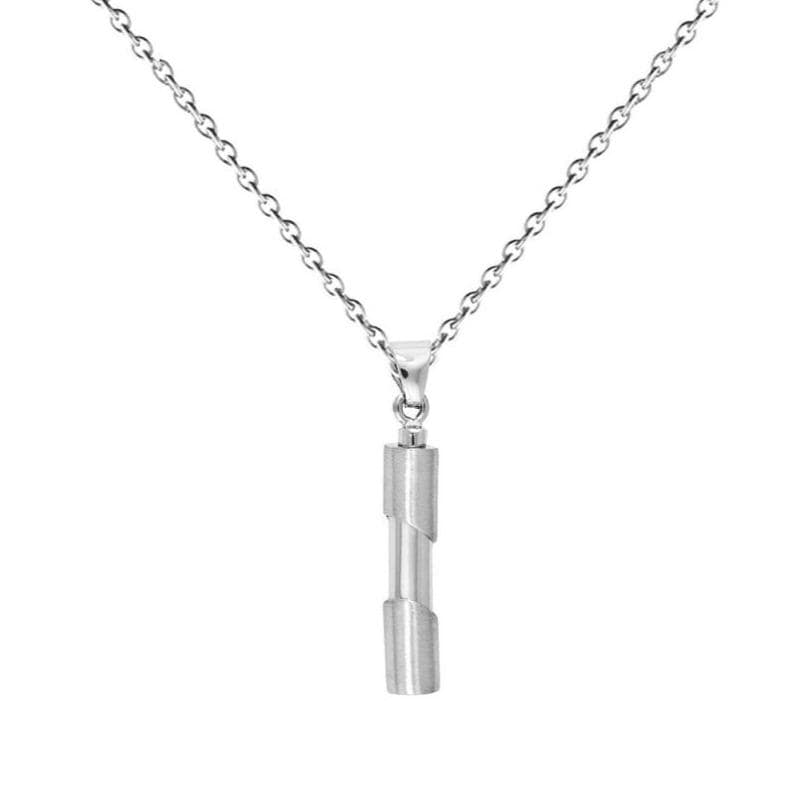 Loved Remembered Cylinder Pendant Urn