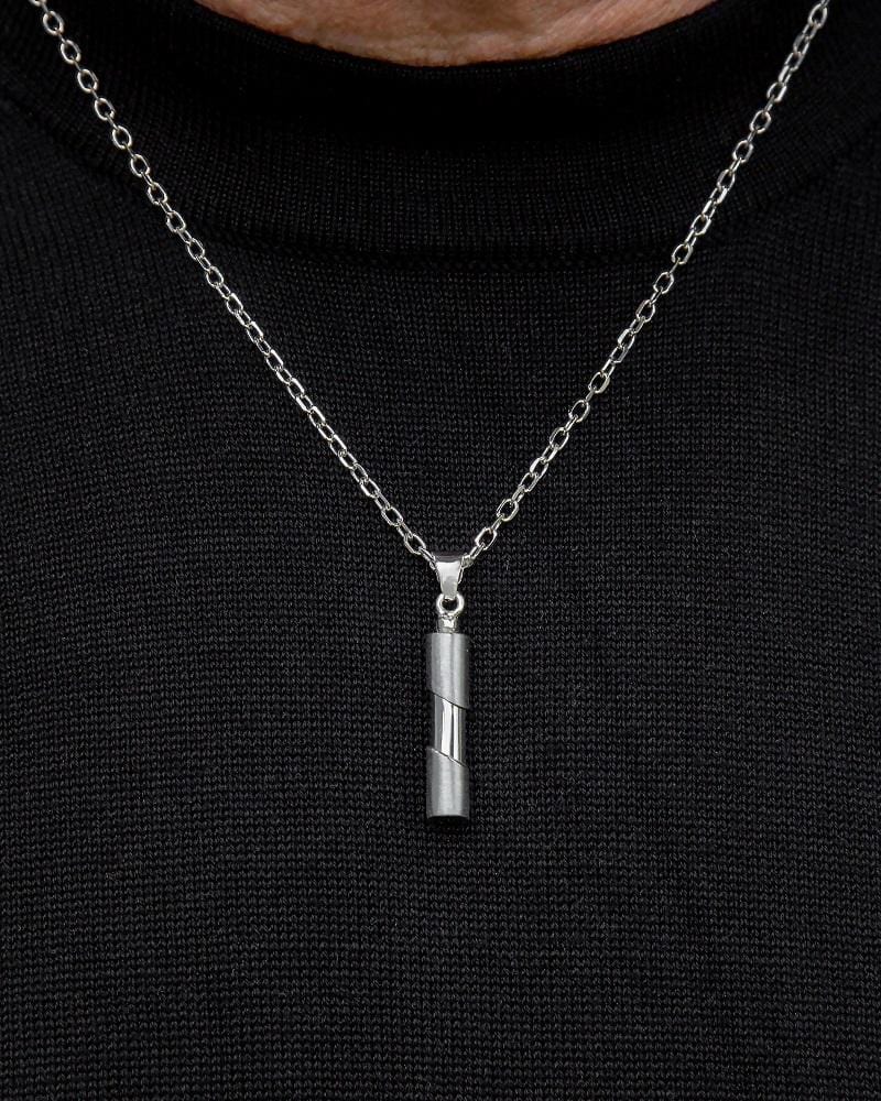 Loved Remembered Cylinder Pendant Urn