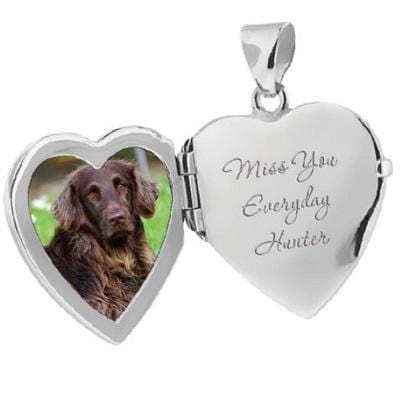Loved Remembered Dog Paw Print Locket Urn