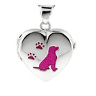 Loved Remembered Dog Paw Print Locket Urn