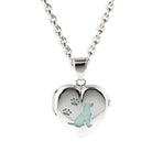 Loved Remembered Dog Paw Print Locket Urn