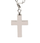 Loved Remembered Hammered Silver Cross Pendant Urn