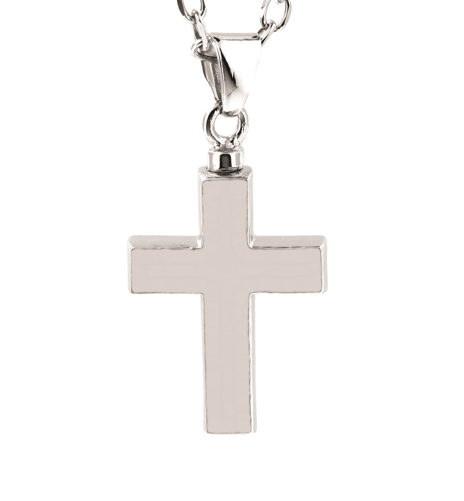 Loved Remembered Hammered Silver Cross Pendant Urn