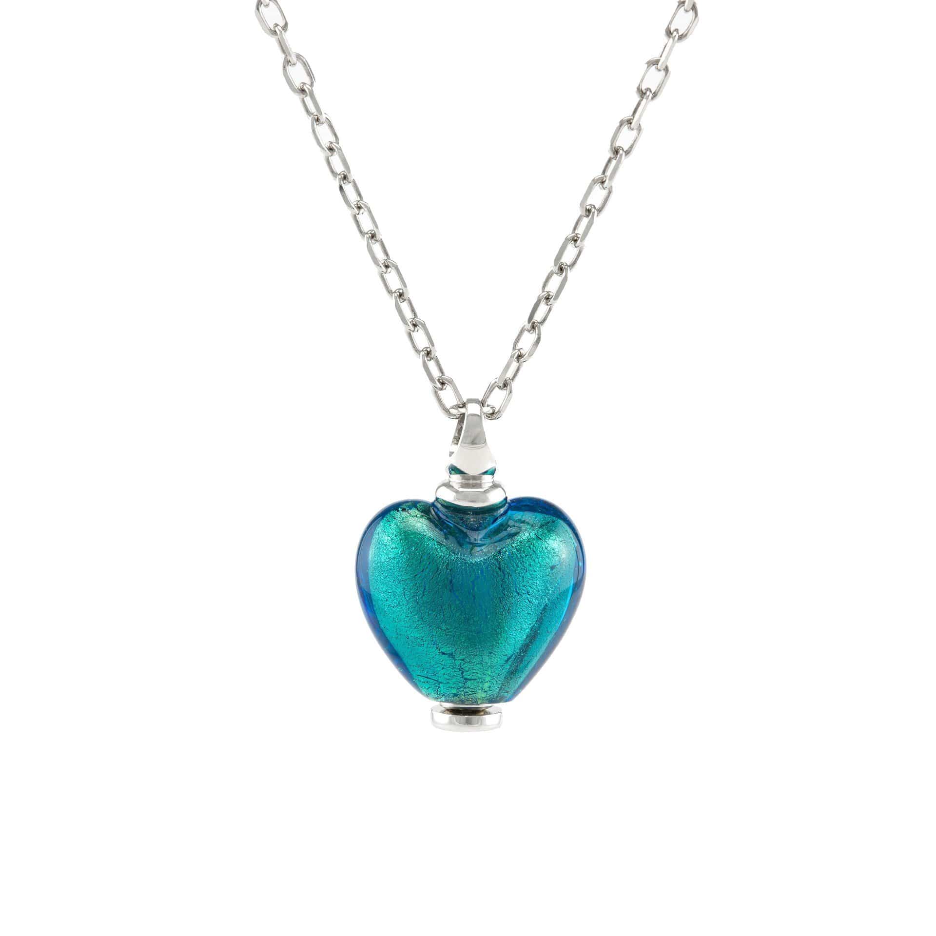 Loved Remembered Murano Glass Heart Urn - December