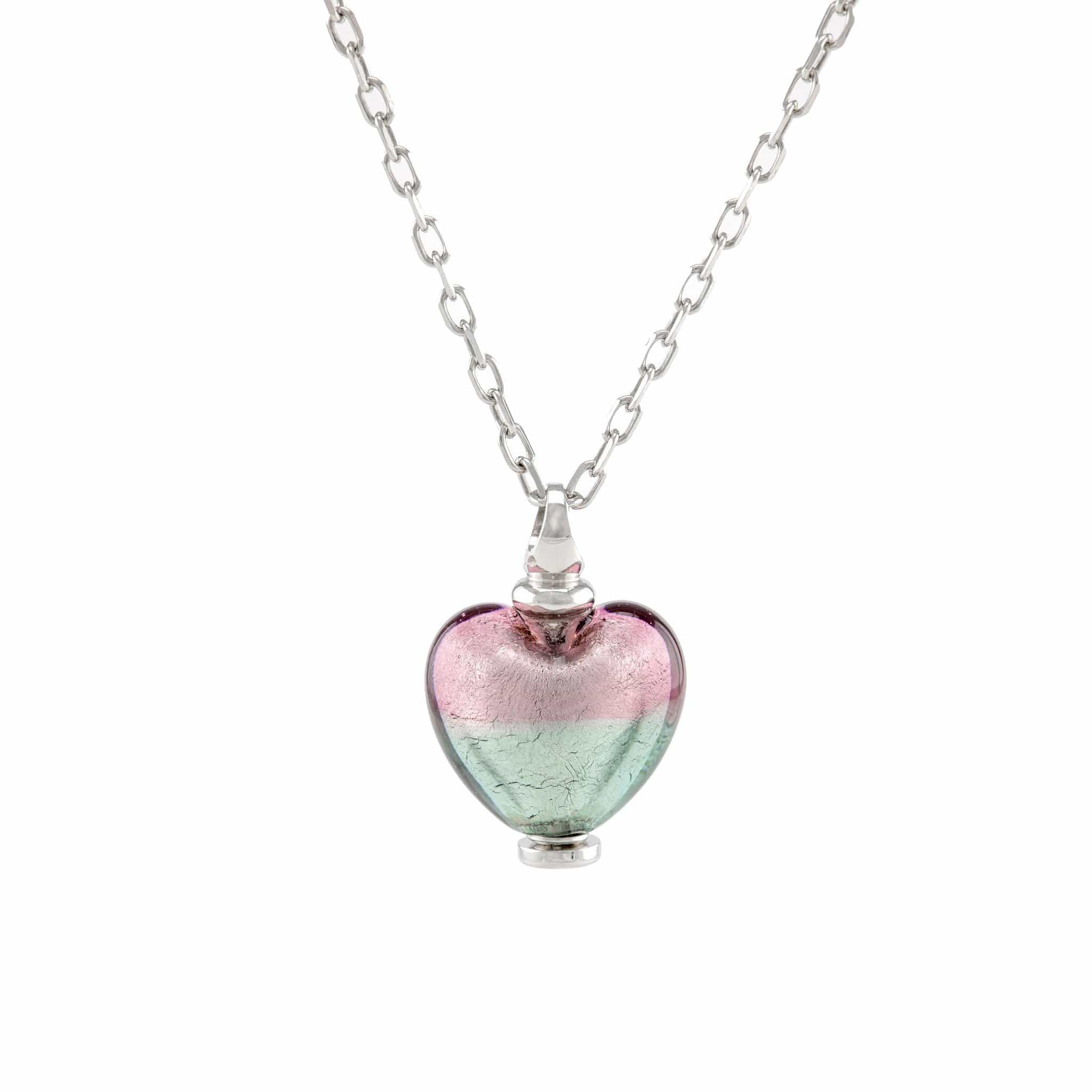 Loved Remembered Murano Glass Heart Urn - 'Enchanted Bliss'