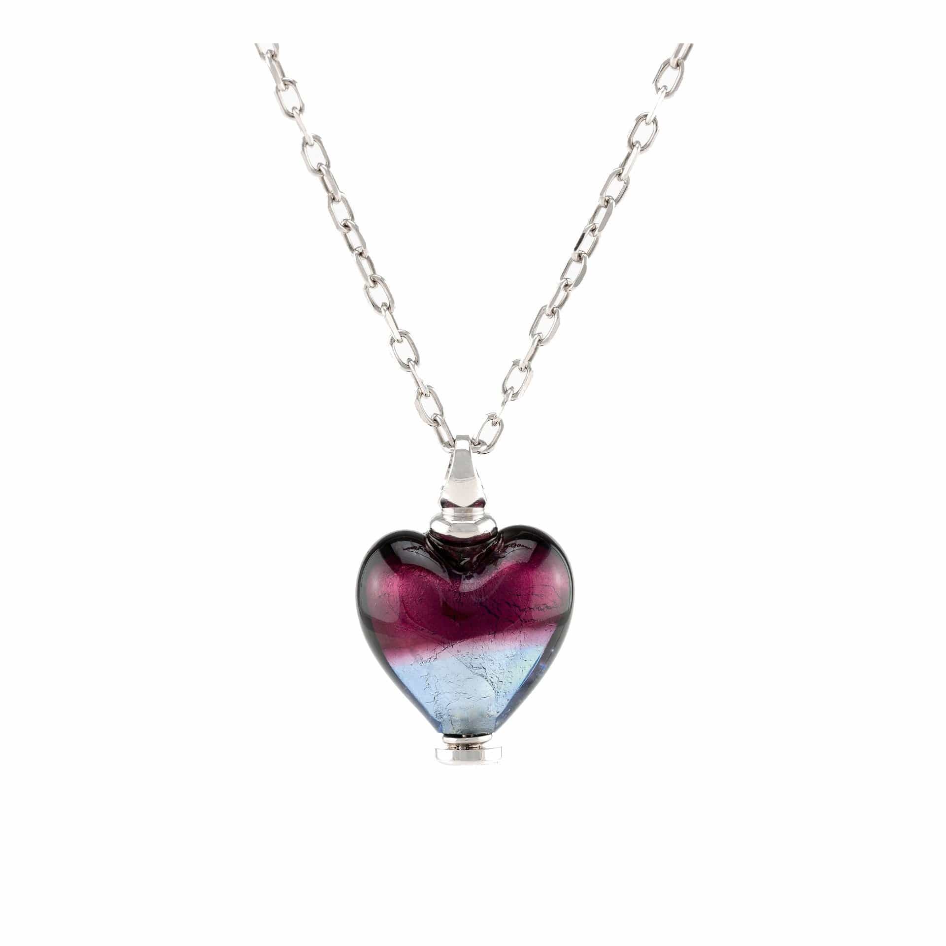 Loved Remembered Murano Glass Heart Urn - 'Joyful Hope'