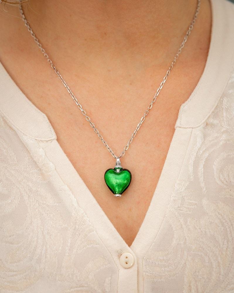 Loved Remembered Murano Glass Heart Urn - May