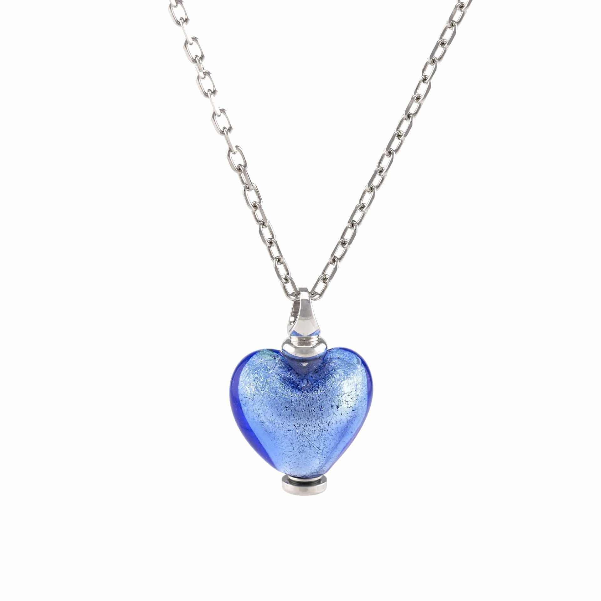 Loved Remembered Murano Glass Heart Urn - September