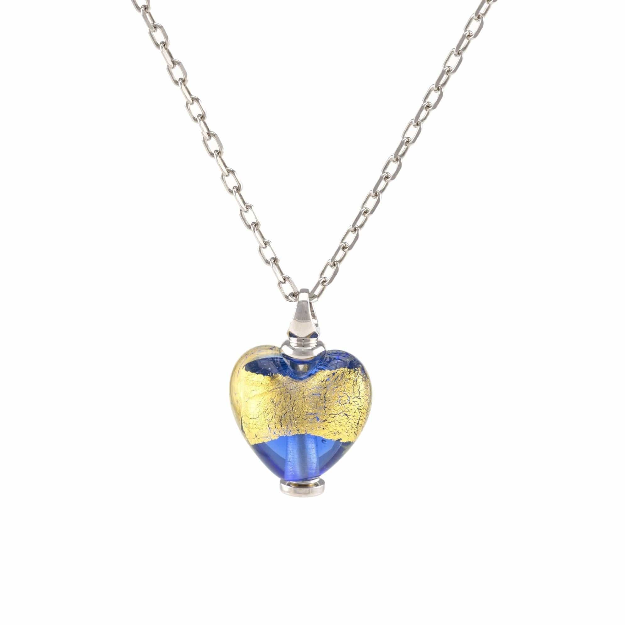 Loved Remembered Murano Glass Heart Urn - 'Wrapped in Glory'