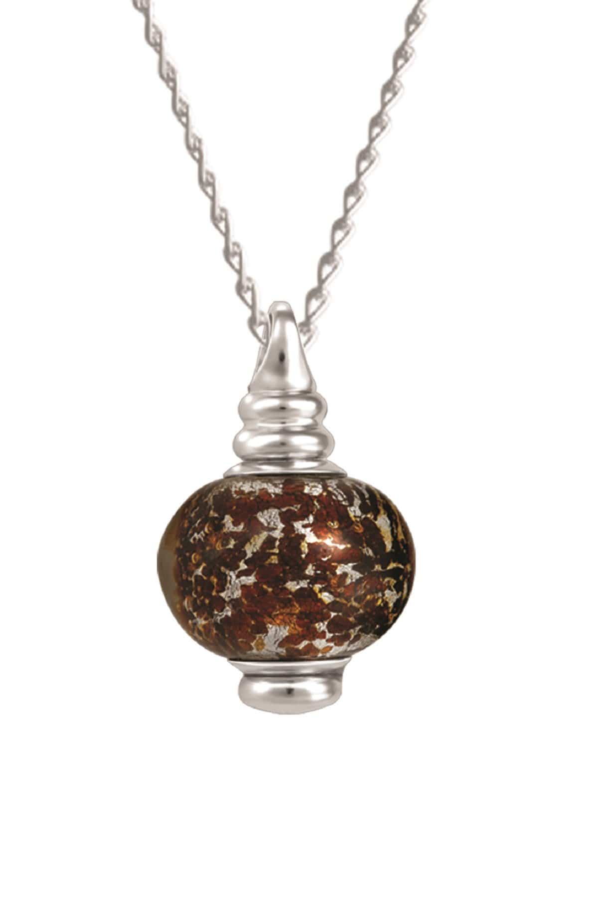 Loved Remembered Murano Glass Pendant Urn - 'Everlasting Embrace'