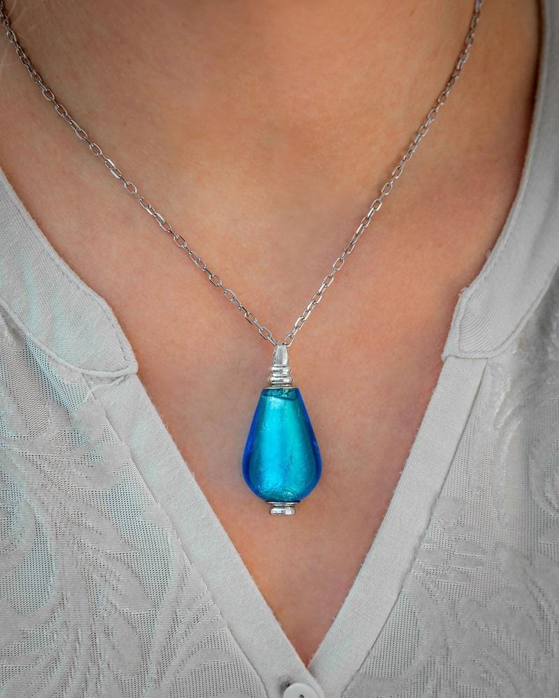 Loved Remembered Murano Glass Pendant Urn - 'Infinity'