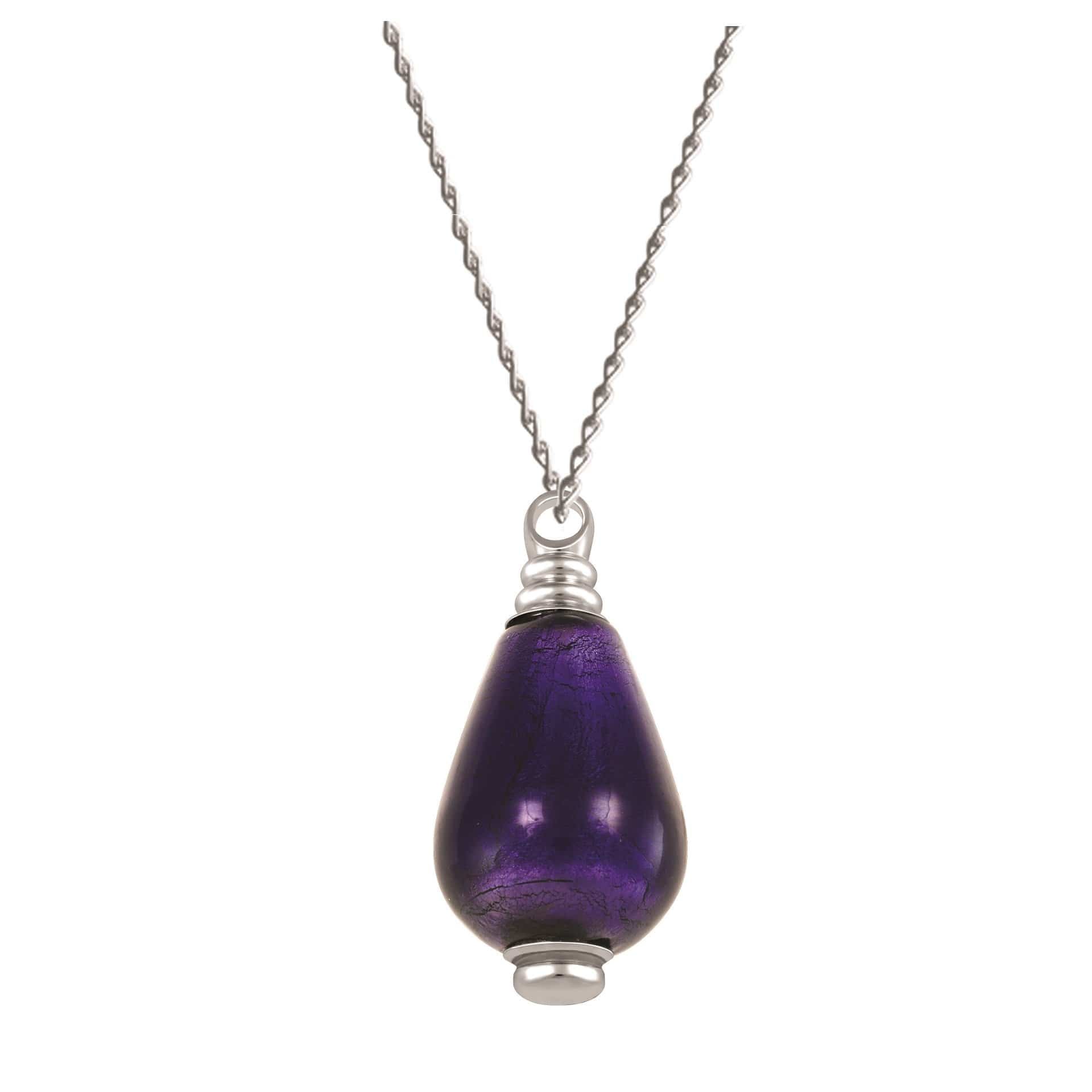 Loved Remembered Murano Glass Pendant Urn - 'Majesty'