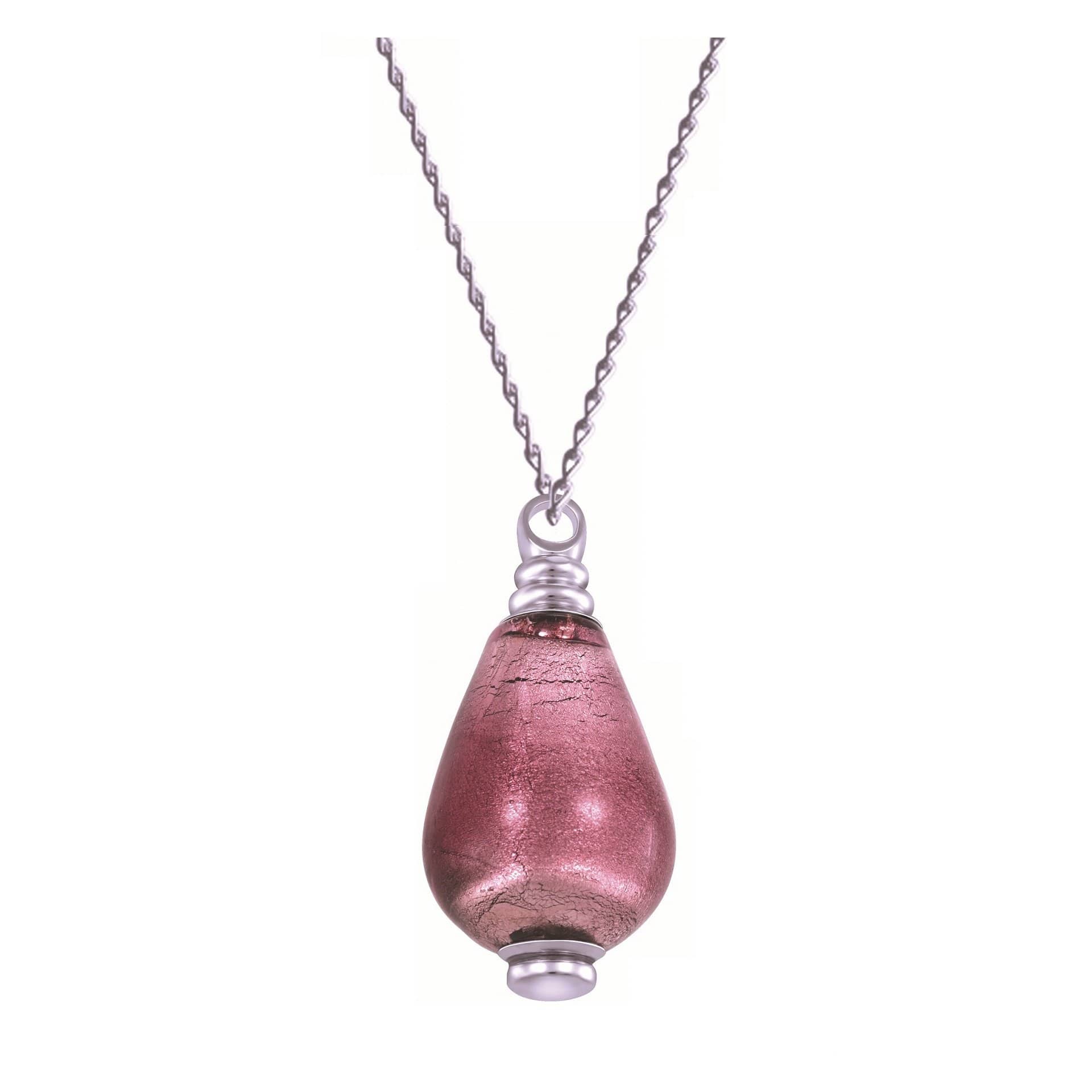 Loved Remembered Murano Glass Pendant Urn - 'Orchid Mist'