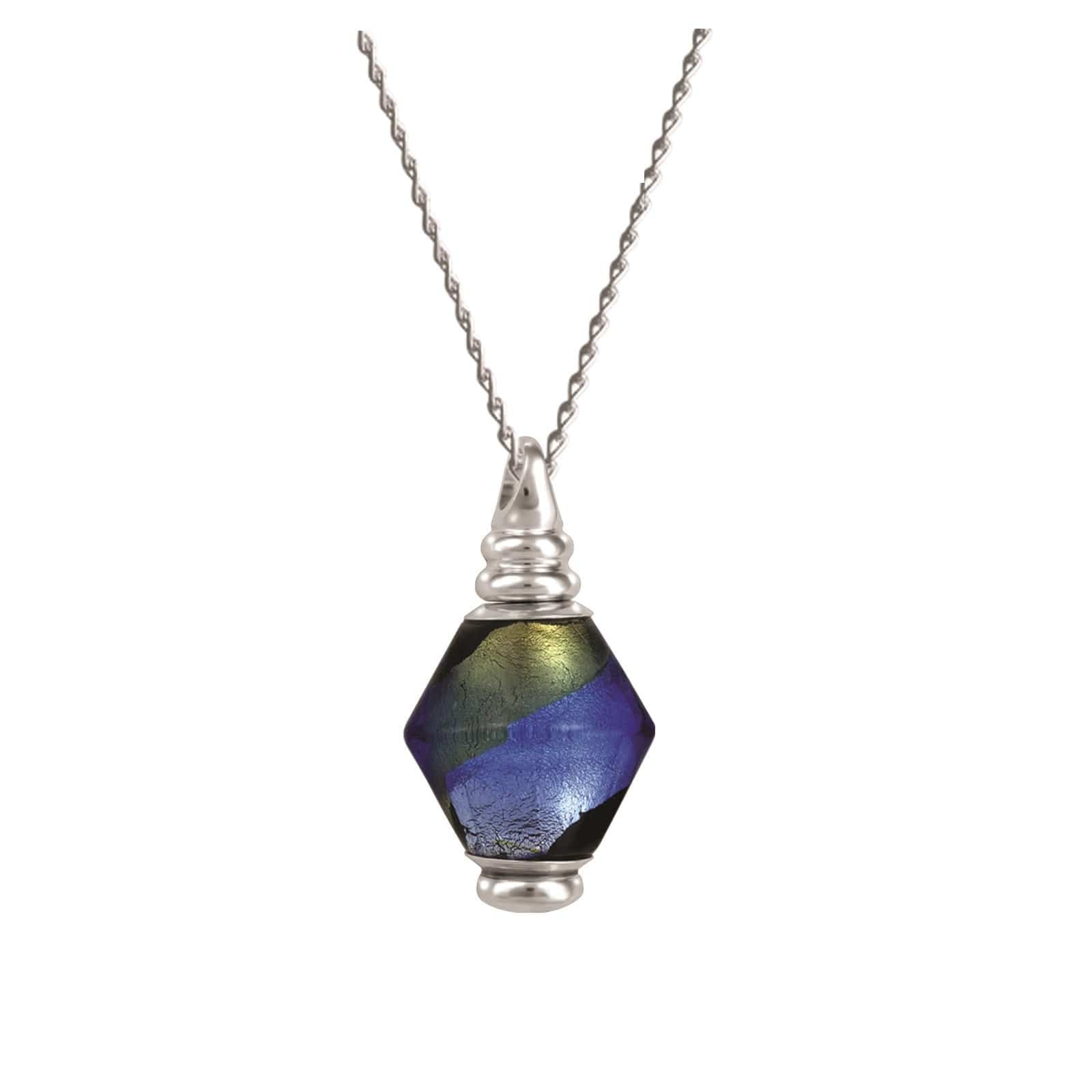 Loved Remembered Murano Glass Pendant Urn - 'Peaceful Waters'