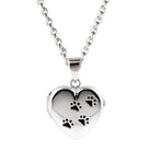 Loved Remembered Paw Print Locket Urn