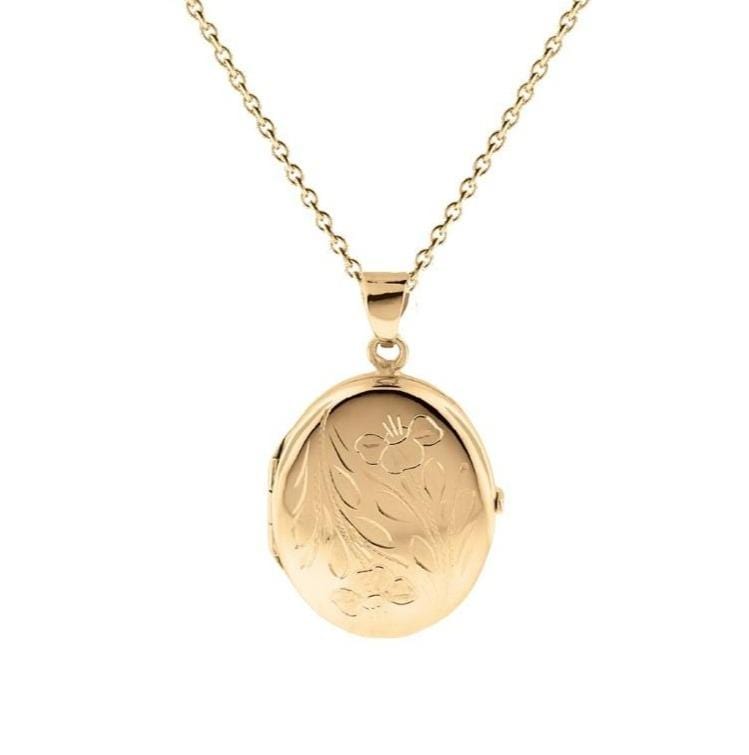 Loved Remembered 'Poppy' Gold Oval Locket Urn