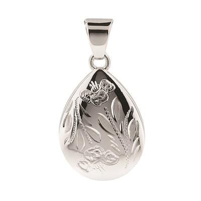 Loved Remembered 'Poppy' Silver Teardrop Pendant Urn