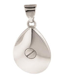 Loved Remembered 'Poppy' Silver Teardrop Pendant Urn