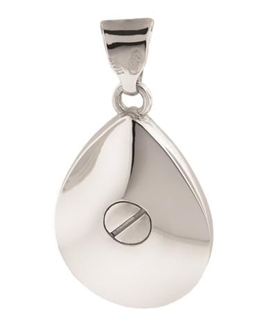 Loved Remembered 'Poppy' Silver Teardrop Pendant Urn