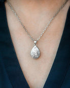Loved Remembered 'Poppy' Silver Teardrop Pendant Urn