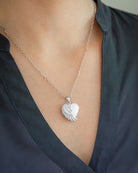 Loved Remembered Silver Angel Wing Classic Locket
