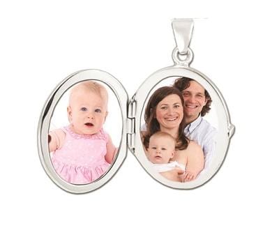 Loved Remembered Silver Filigree Oval Classic Locket