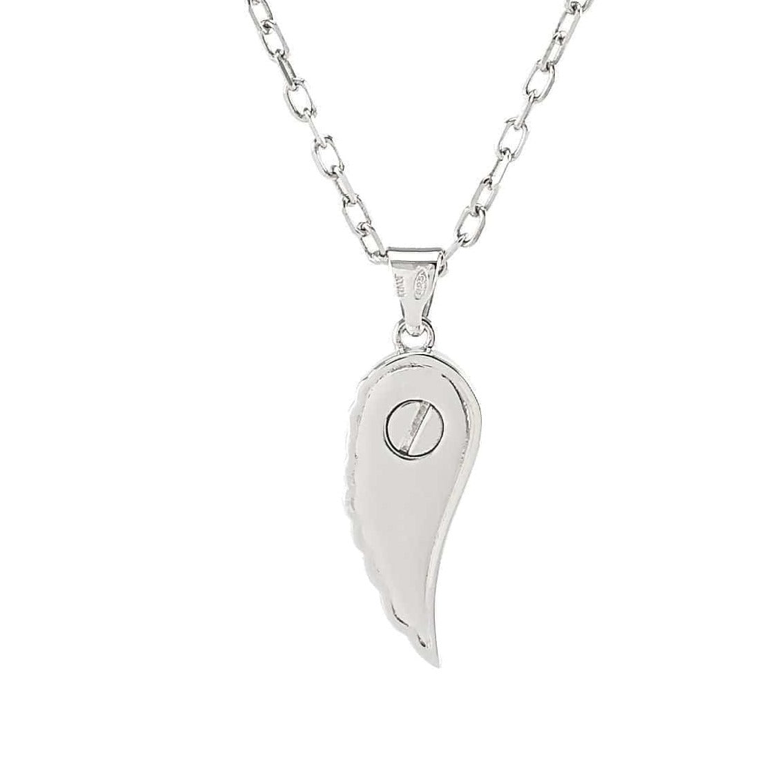 Loved Remembered Silver Guardian Angel Pendant Urn