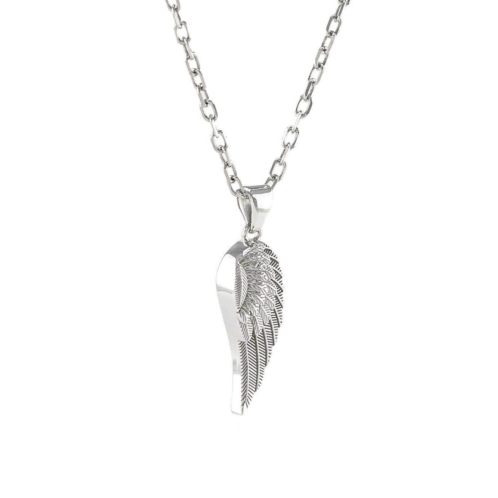 Loved Remembered Silver Guardian Angel Pendant Urn