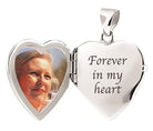 Loved Remembered Silver Heart Locket Urn - Flowers