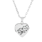 Loved Remembered Silver Heart Locket Urn - Flowers