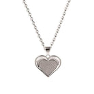 Loved Remembered Silver Heart Pendant - Fingerprint Engraving