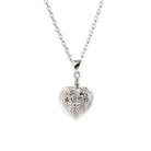 Loved Remembered Silver Heart Pendant Urn - Top Filling