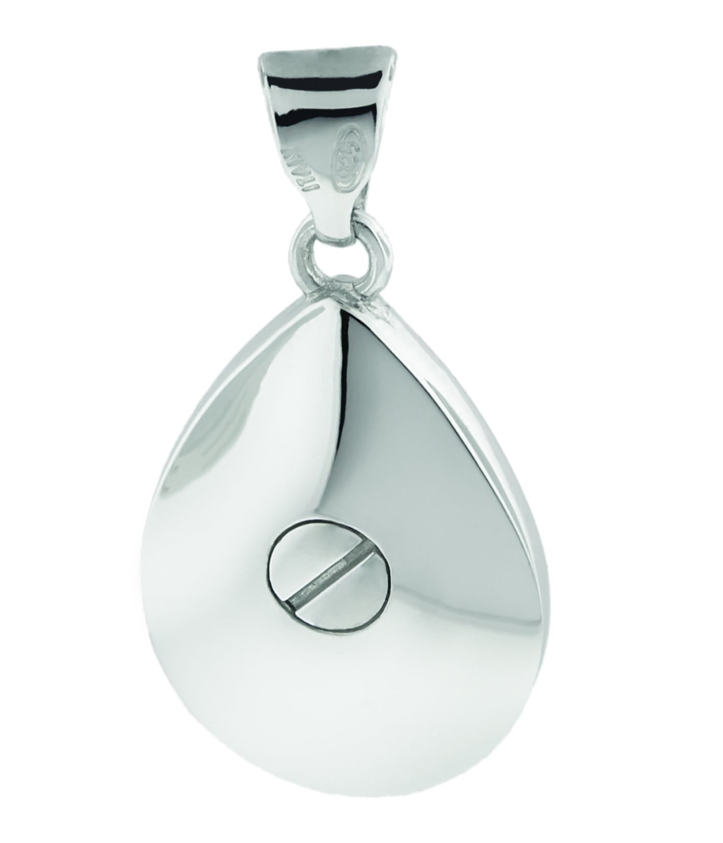 Loved Remembered Silver Teardrop Pendant Urn