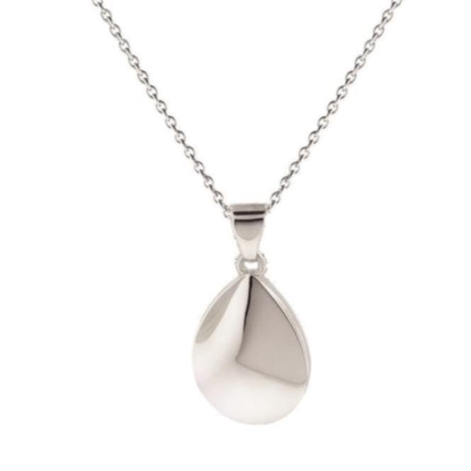 Loved Remembered Silver Teardrop Pendant Urn