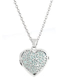 Loved Remembered White Gold Filigree Heart Locket Urn OUT OF STOCK