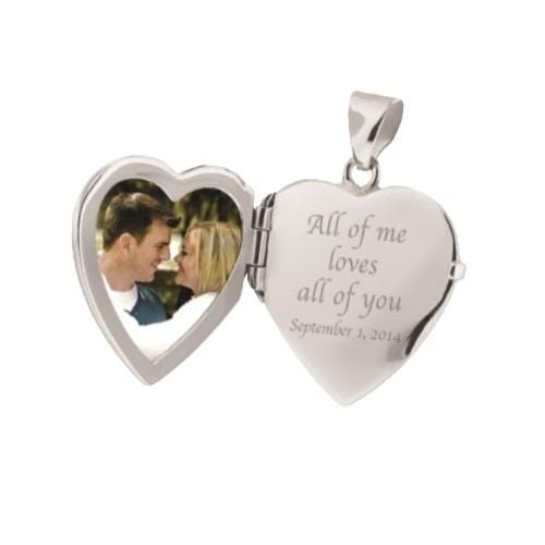 Cara Keepsakes Silver Locket Urns Silver Filigree Heart Locket Urn inside view