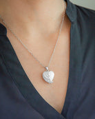 Cara Keepsakes Silver Pendant Urns Angel Wing Pendant Urn